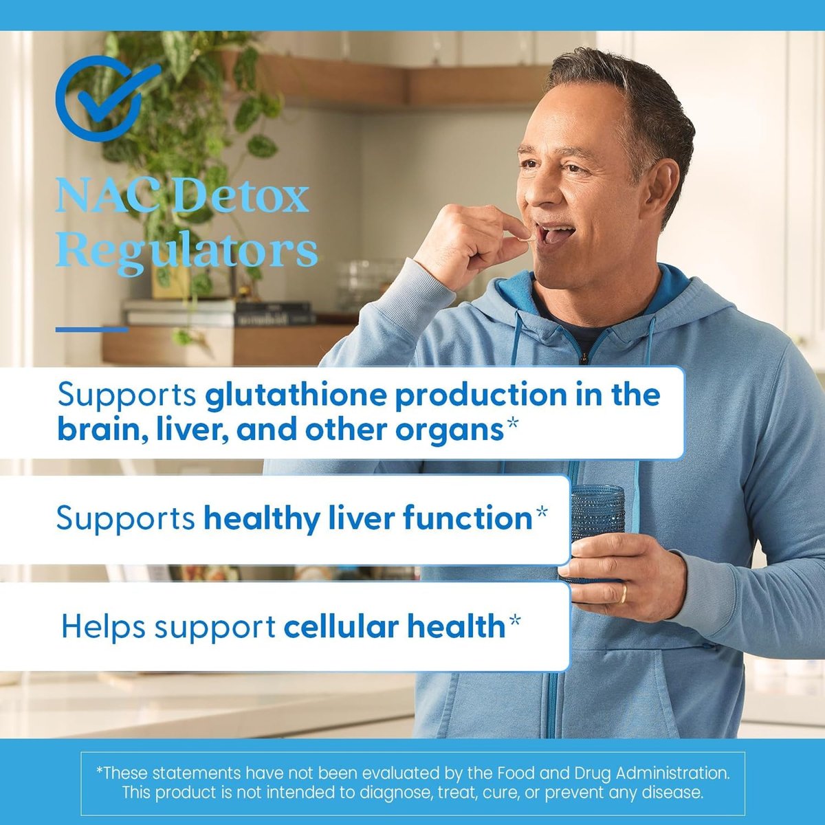 Doctor's Best Nac Detox Regulators with Seleno Excell, Non-GMO, Vegetarian, Gluten & Soy Free, 180 Veggie Caps - görsel 5