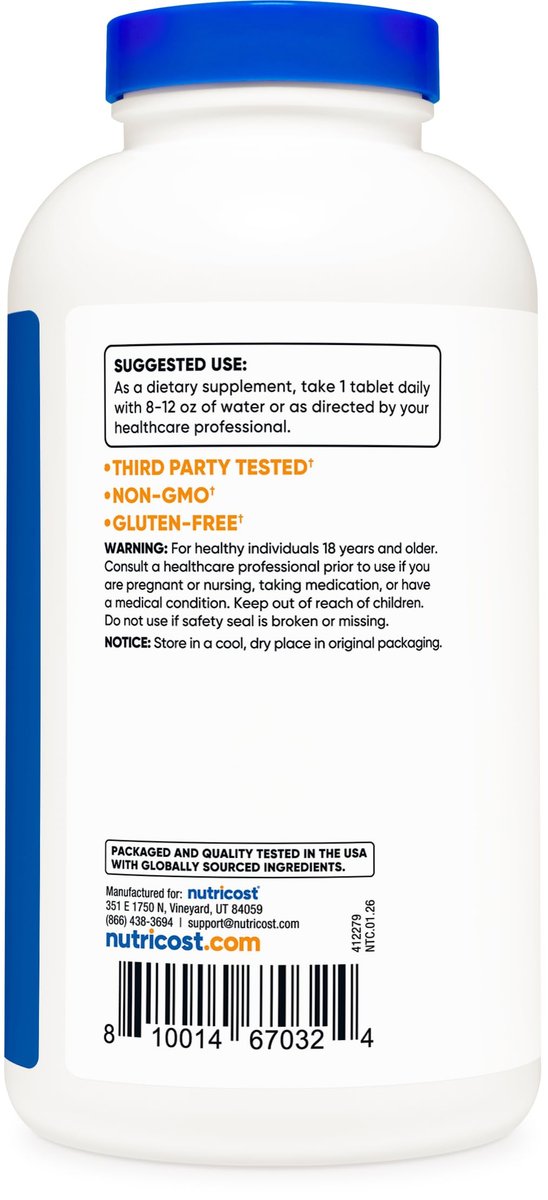 Nutricost L-Arginine 1000mg, Amino Acid Tablets (300 Tablets) - görsel 7
