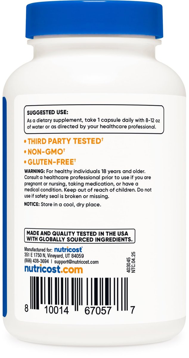 Nutricost White Kidney Bean Extract 120 Capsules for 120 Servings Per Bottle - Vegetarian Caps, Gluten Free and GMO Free - görsel 7