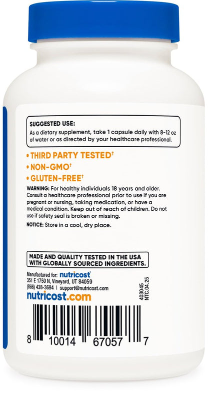Nutricost White Kidney Bean Extract 120 Capsules for 120 Servings Per Bottle - Vegetarian Caps, Gluten Free and GMO Free