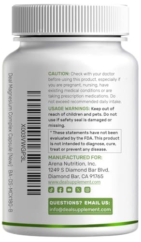Magnesium Complex 500mg, 240 Veggie Capsules – 10-in-1 Glycinate, Citrate, Malate, Oxide, & More – 100% Chelated for Easy Absorption – Essential Mineral Supplement – Non-GMO - görsel 2