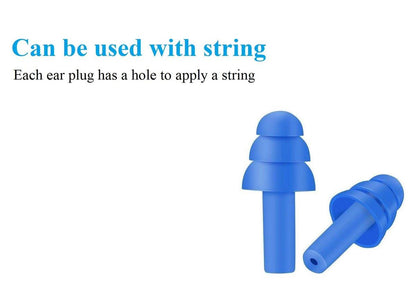 50 Pairs of Soft Reusable Silicone Ear Plugs for Swimming, Sleeping & Concerts - Individually Wrapped & Waterproof Ear Protection - Comfortable Noise Reduction up to 25dB NRR - Ideal for Adults