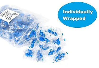 50 Pairs of Soft Reusable Silicone Ear Plugs for Swimming, Sleeping & Concerts - Individually Wrapped & Waterproof Ear Protection - Comfortable Noise Reduction up to 25dB NRR - Ideal for Adults