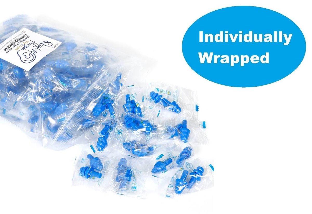 50 Pairs of Soft Reusable Silicone Ear Plugs for Swimming, Sleeping & Concerts - Individually Wrapped & Waterproof Ear Protection - Comfortable Noise Reduction up to 25dB NRR - Ideal for Adults - görsel 9