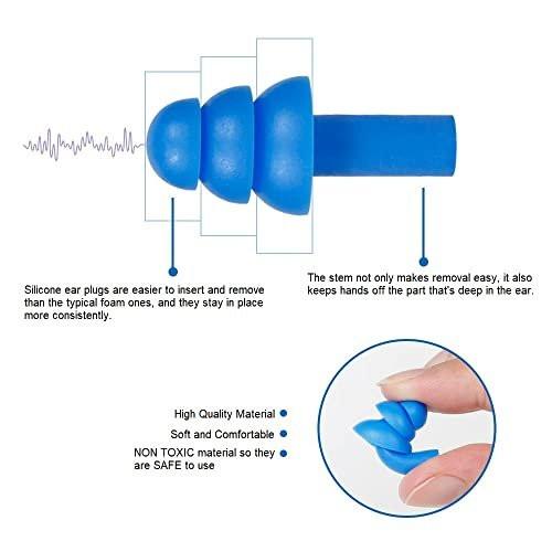 50 Pairs of Soft Reusable Silicone Ear Plugs for Swimming, Sleeping & Concerts - Individually Wrapped & Waterproof Ear Protection - Comfortable Noise Reduction up to 25dB NRR - Ideal for Adults - görsel 6
