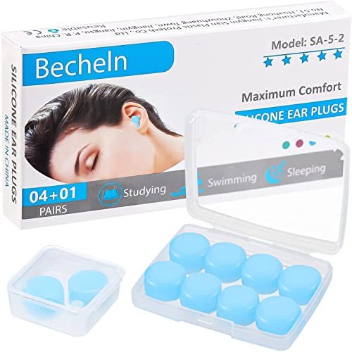 Reusable Silicone Ear Plugs, Waterproof Noise Cancelling Earplugs for Sleeping, Mowing, Swimming, Airplanes, Concerts - görsel 7