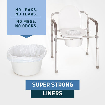 Lunderg Commode Liners - Value Pack 100 – Value Pack: Contains 100 liners, offering a cost-effective solution for – Image 15