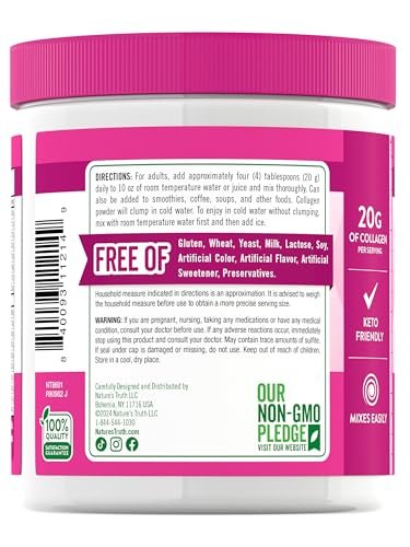 Nature's Truth Collagen Powder | 7 oz | Type – Keto-Friendly: Low in carbs and sugars, perfect for ketogenic and – Image 4