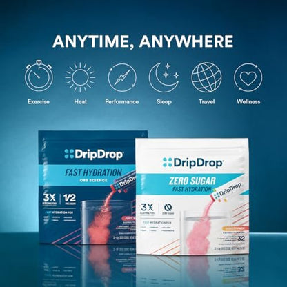 DripDrop Hydration Packets - Watermelon - – Clean Ingredients: Non-GMO, Gluten Free, Vegan, and free from soy and – Image 4