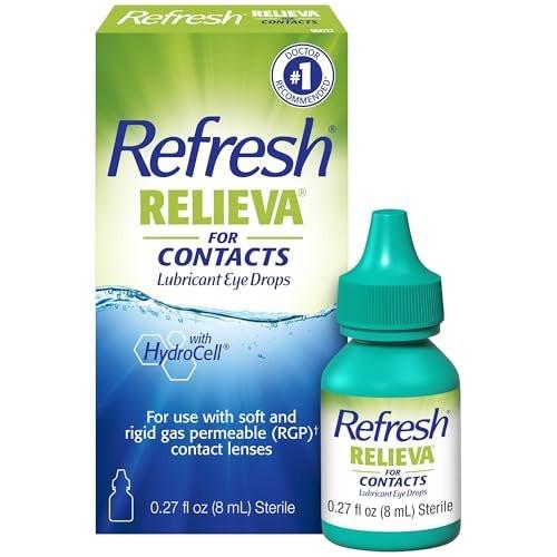 Refresh Relieva for Contacts Lubricant Eye Drops For Dry Eyes, 0.27 Fl Oz Sterile - görsel 7
