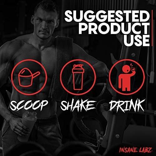 Insane Labz Psychotic Black Edition Mid Stimulant Pre Workout Powder, Energy Focus Pumps, Loaded with Creatine Beta Alanine Taurine Fueled by AMPiberry, 35 Servings (Fruit Punch) - görsel 7