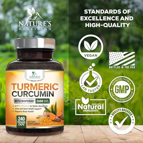 Turmeric Curcumin Supplement - 2400mg – Serving Size: 2 Capsules – Image 7
