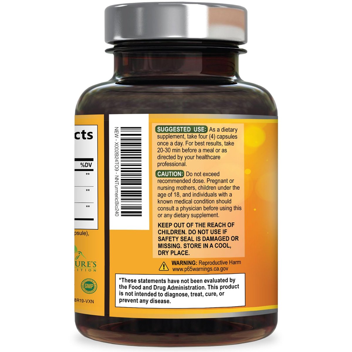 Turmeric Curcumin Supplement - 2400mg – Vegan & Clean Formula: Our capsules are made from vegetable cellulose, – Image 16
