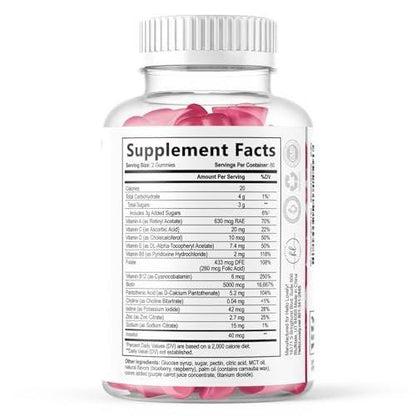 Hair Vitamins Gummies for Hair Growth - Hair, Skin & Nails Beauty Complex with 5000mcg Biotin per Serving - Supports Thicker, Stronger, Radiant-Looking Hair for Women & Men, Berry Flavor - 120 Gummies