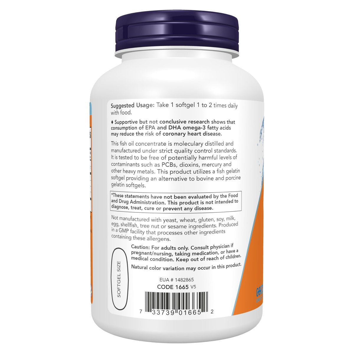 NOW Foods Ultra Omega-3, 500 EPA and 250 DHA, Cardiovascular Support, 180 Fish Gelatin Softgels - görsel 5