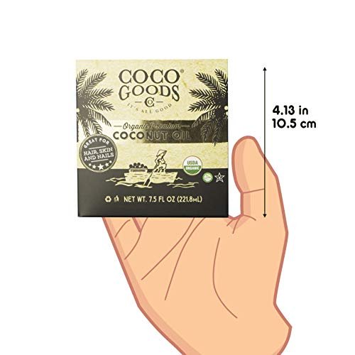Coco Goods Co. Single-Origin Organic Premium Coconut Oil, Centrifuge Extracted - Great for Hair and Nails Care, Skin Moisturizer 7.5 fl. oz (Travel/Convenience Pack, 0.5 fl. oz x 15 count) - görsel 18
