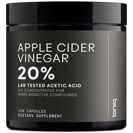 Toniiq Apple Cider Vinegar Capsules - Ultra High Potency 2,010mg Formula with 20% Acetic Acid & Cayenne Pepper - Made with the Mother - Third-Party Lab Tested - 120 Capsules