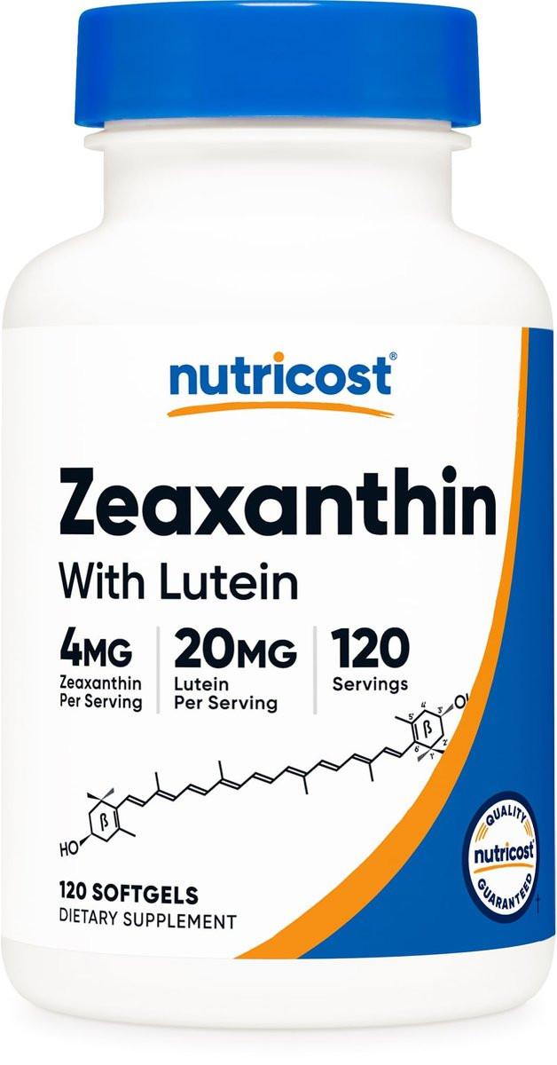 Nutricost Zeaxanthin with Lutein 20mg, 120 Softgels - Potent, Non-GMO, Gluten Free - görsel 2