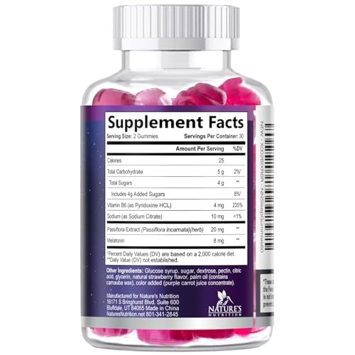 Sleep Gummies - 8mg Melatonin Per Serving - With Passiflora Extract for Restful Sleep - Fast Acting Melatonin Sleep Gummy Supplement for Adults, Vegan, Non-GMO, Tasty Strawberry Flavor - 60 Gummies - görsel 14