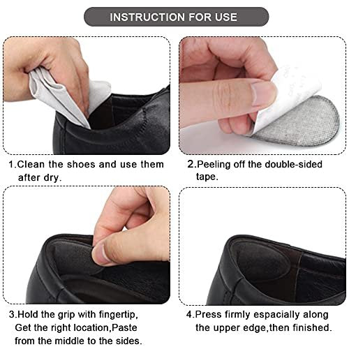 Dr. Foot's Heel Grips Liner Insert for Shoes Too Big, Shoe Inserts Liners for Loose Shoes, Preventing Heel Slipping, Rubbing, Non-Slip (Black) - görsel 8