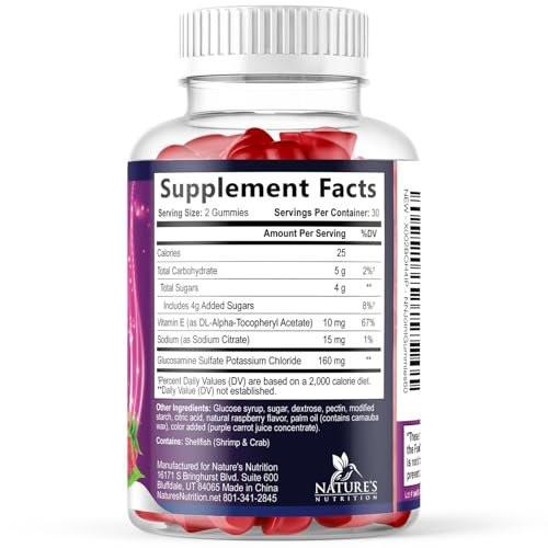 Joint Support Gummies - Glucosamine Plus Vitamin E Nature's Joint Support Supplement for Occasional Discomfort for Back, Knees & Hands - Cartilage & Joint Health & Flexibility Support - 120 Gummies - görsel 14