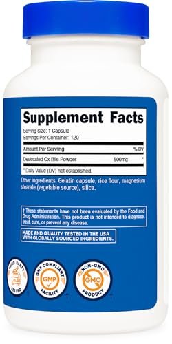 Nutricost Ox Bile Capsules 500mg Per Serving – Enhances Nutrient Absorption: By improving fat digestion, ox bile – Image 3