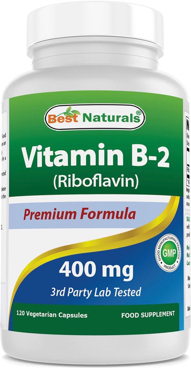 Best Naturals Vitamin B2 (Riboflavin) 400mg - Migraine Relief - Veggie Capsules - Coenzyme Precursor - 120 Count - görsel 12