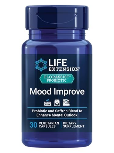 Life Extension FLORASSIST® Probiotic Mood Improve, probiotic and Saffron Blend enhances Mood and Mental Outlook, Non-GMO, Gluten-Free, 1 Daily, Vegetarian, 30 Capsules - görsel 12