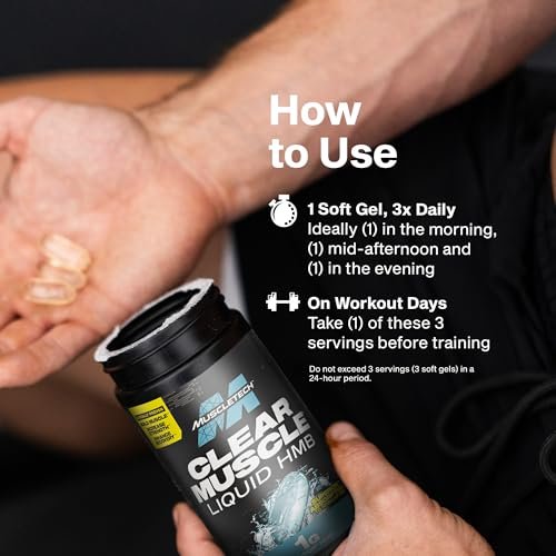 Muscletech HMB Supplements 1000mg, Clear – 1000mg HMB Free Acid per serving: Each softgel provides a potent dose – Image 13