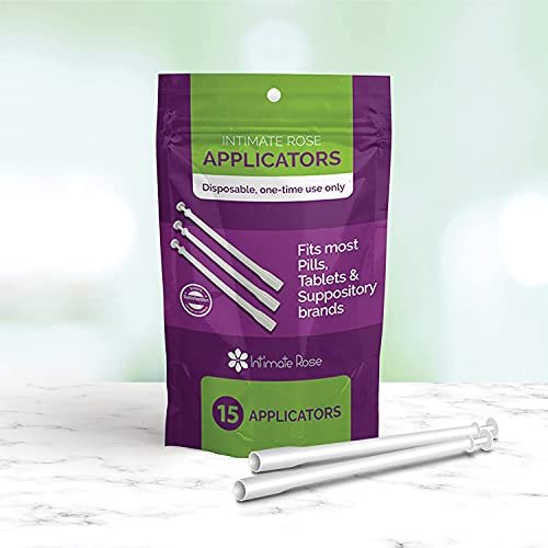 Intimate Rose 15 Count Vaginal Suppository Applicator - Fits Most Boric Acid Suppositories & Vaginal Suppository - Individually Wrapped Suppository Applicators - görsel 1
