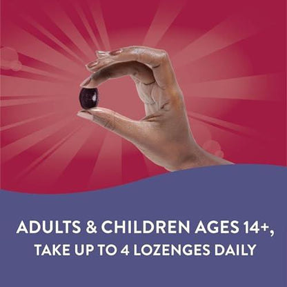 Nature's Way Sambucus Immune Lozenges, High Potency Vitamin C, Elderberry, Wild Cherry Flavored, 24 Lozenges (Packaging May Vary) - Pack of 3
