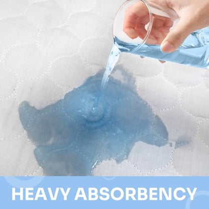 Heavy Absorbency Bed Pad, Washable and – Quiet and Comfortable: Unlike some waterproof protectors, these pads are – Image 6