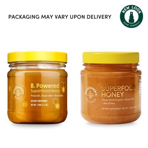 Superfood Honey by Beekeeper's Naturals - Bee Pollen, Royal Jelly, Propolis, Honey - Natural Energy, Immune Support, Mental Clarity, Athletic Performance (4.4 oz) - görsel 8