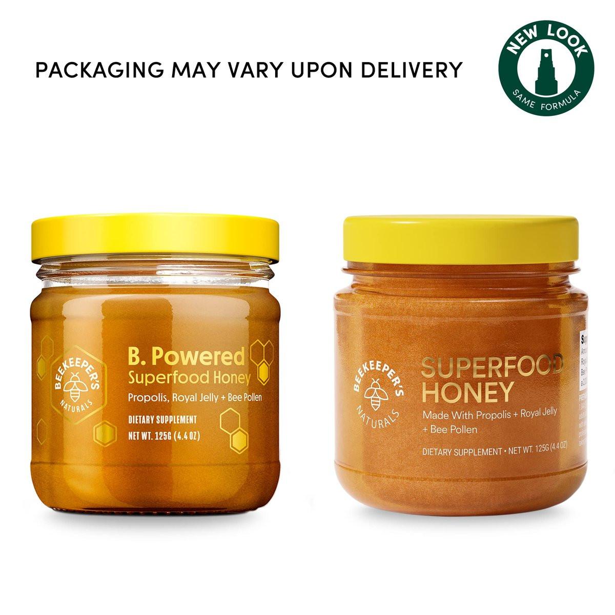 Superfood Honey by Beekeeper's Naturals - Bee Pollen, Royal Jelly, Propolis, Honey - Natural Energy, Immune Support, Mental Clarity, Athletic Performance (4.4 oz) - görsel 7