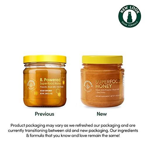 Superfood Honey by Beekeeper's Naturals - Bee Pollen, Royal Jelly, Propolis, Honey - Natural Energy, Immune Support, Mental Clarity, Athletic Performance (4.4 oz) - görsel 6
