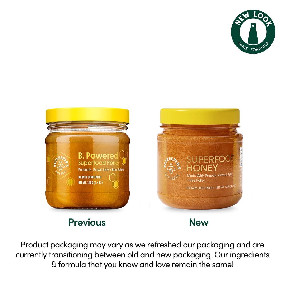 Superfood Honey by Beekeeper's Naturals - Bee Pollen, Royal Jelly, Propolis, Honey - Natural Energy, Immune Support, Mental Clarity, Athletic Performance (4.4 oz) - görsel 5