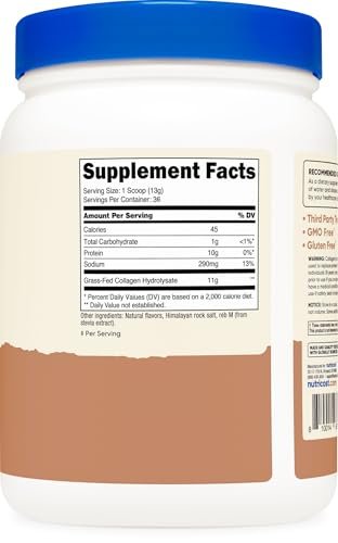 Nutricost Collagen Peptides Powder 1LB (454 – Grass-Fed Bovine Collagen: Sourced from pasture-raised, grass-fed – Image 1