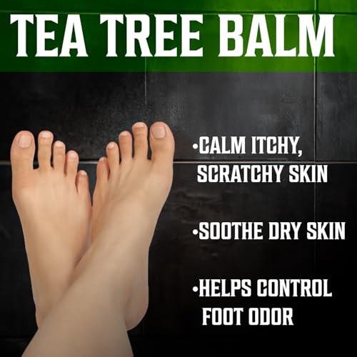 Viking Revolution Tea Tree Oil Balm - Foot Cream for Dry Skin - Deeply Moisturizing Formula with Aloe Vera, Vitamin E & Eucalyptus - Soothes & Hydrates Rough Hands, Elbows & Feet (2 Oz, Pack of 1) - görsel 8