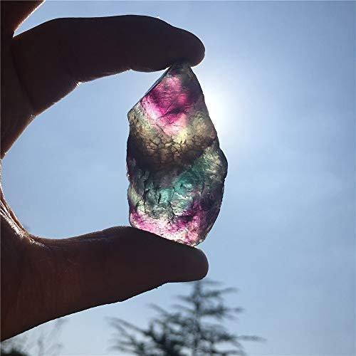 Simurg Raw Fluorite Stone 1lb ''A'' Grade Rainbow Fluorite Rough Crystal Aroma Stone - Green Fluorite Rocks for Cabbing, Tumbling, Cutting, Lapidary, Polishing, Reiki Crystal Healing - görsel 8