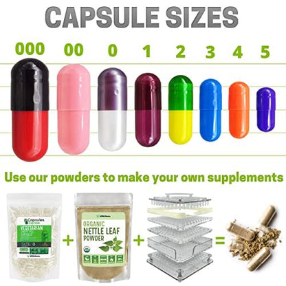 XPRS Nutra Size 00 Empty Capsules - 500 – Material: Vegetable cellulose (HPMC) – Image 8