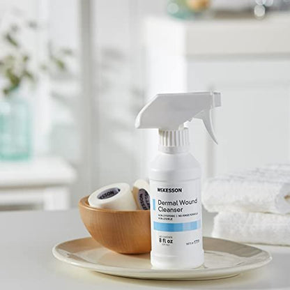 McKesson Dermal Wound Care Cleanser Spray, 8 oz [1 Count] First Aid Wash Solution for Minor Injuries, Cuts, Burns, Scrapes, Sores