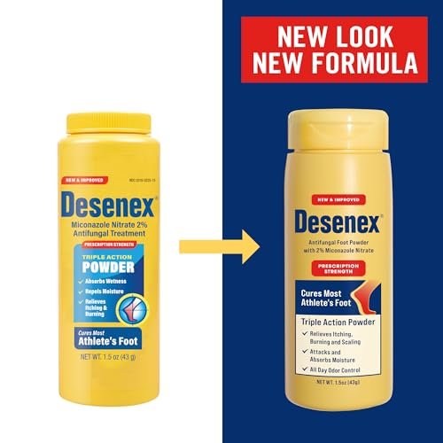 Desenex Anti-Fungal Foot Powder, Cures Most Athlete’s Foot, 2% Miconazole Nitrate, Helps Relieve Itching, Burning and Scaling, Attacks and Absorbs Moisture, All Day Odor Control, 1.5oz - görsel 1