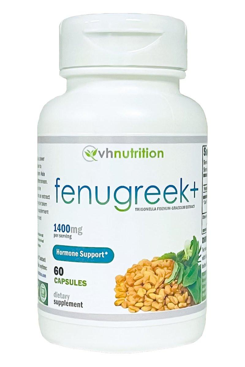 VH Nutrition Fenugreek+ | 1400mg Extra Strength Fenugreek Capsules | Hormonal Balance and Energy Support Supplement for Men & Women | 60 Gluten-Free Capsules - görsel 7