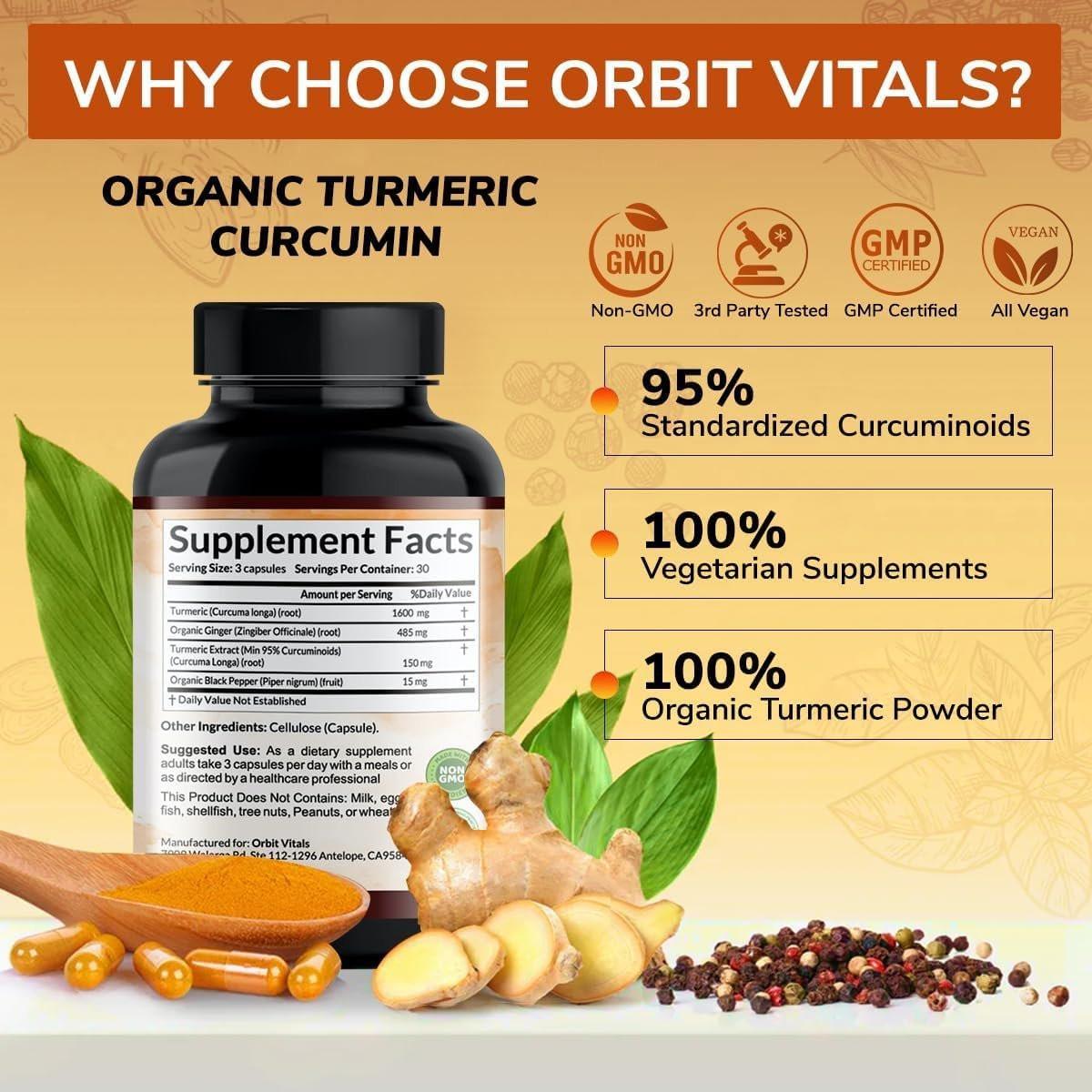 Turmeric Curcumin with Black Pepper & Ginger 2250mg - Ultra Potent Turmeric Supplement with 95% Curcuminoids & BioPerine for Joint Support, Enhanced Bioavailability, Immune Health - 90 Vegan Capsules - görsel 7