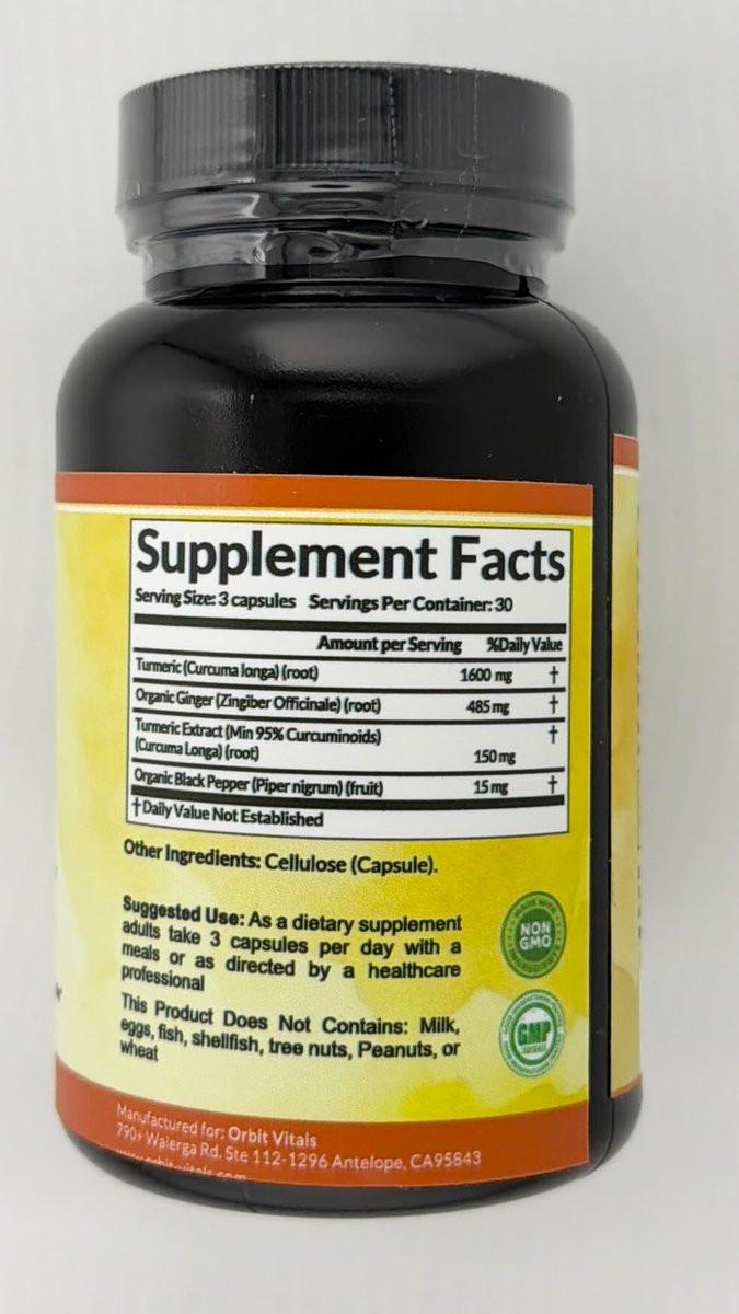 Turmeric Curcumin with Black Pepper & Ginger 2250mg - Ultra Potent Turmeric Supplement with 95% Curcuminoids & BioPerine for Joint Support, Enhanced Bioavailability, Immune Health - 90 Vegan Capsules - görsel 5