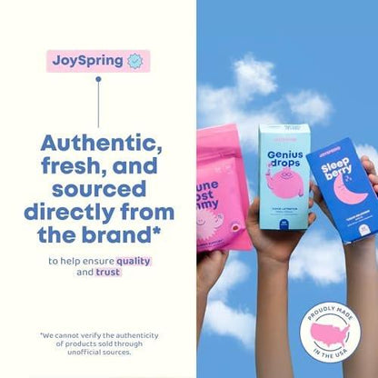 JoySpring LingoLeap B9 – L-Methylfolate 5-MTHF Plus Methyl B12 Kids Drops | MTHFR Supplement | Dual Action Formula – Methylcobalamin B12, Zeolite Drops | Grape-Flavored Vitamins | Ages 3+