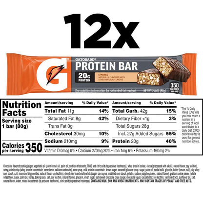 Gatorade Whey Protein Recover Bars, S'mores, – Convenient Snack Pack: With 12 individually wrapped bars in a pack, – Image 3