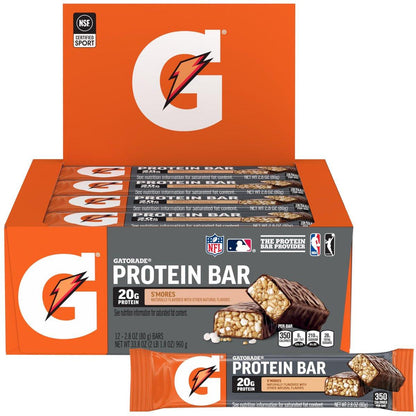Gatorade Whey Protein Recover Bars, S'mores, – 20g Whey Protein: Each bar provides a substantial dose of whey – Image 1