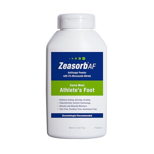 Zeasorb Super Absorbent AF Powder with Patented Odor Control Technology, 2% Miconazole Nitrate and Soothing Aloe, Talc-Free, 2.5 oz Bottle - görsel 9