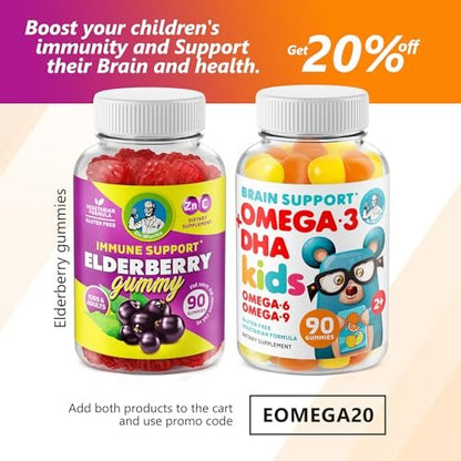 DR. MORITZ Vegan Omega 3 Gummies for Kids – Kid-Friendly Taste: Natural orange flavor makes these gummies a treat – Image 3